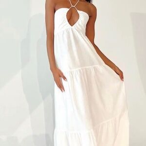 White Princess Polly Maxi Cut Out Dress Size 0
